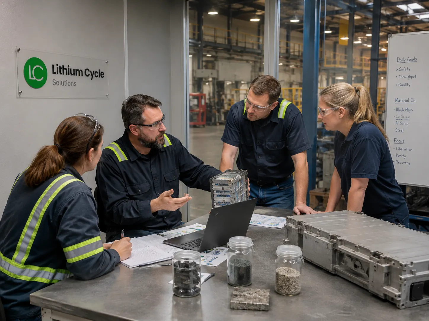 Technische Projektbesprechung für einen Batterie- oder Speicherbestand aus Liechtenstein