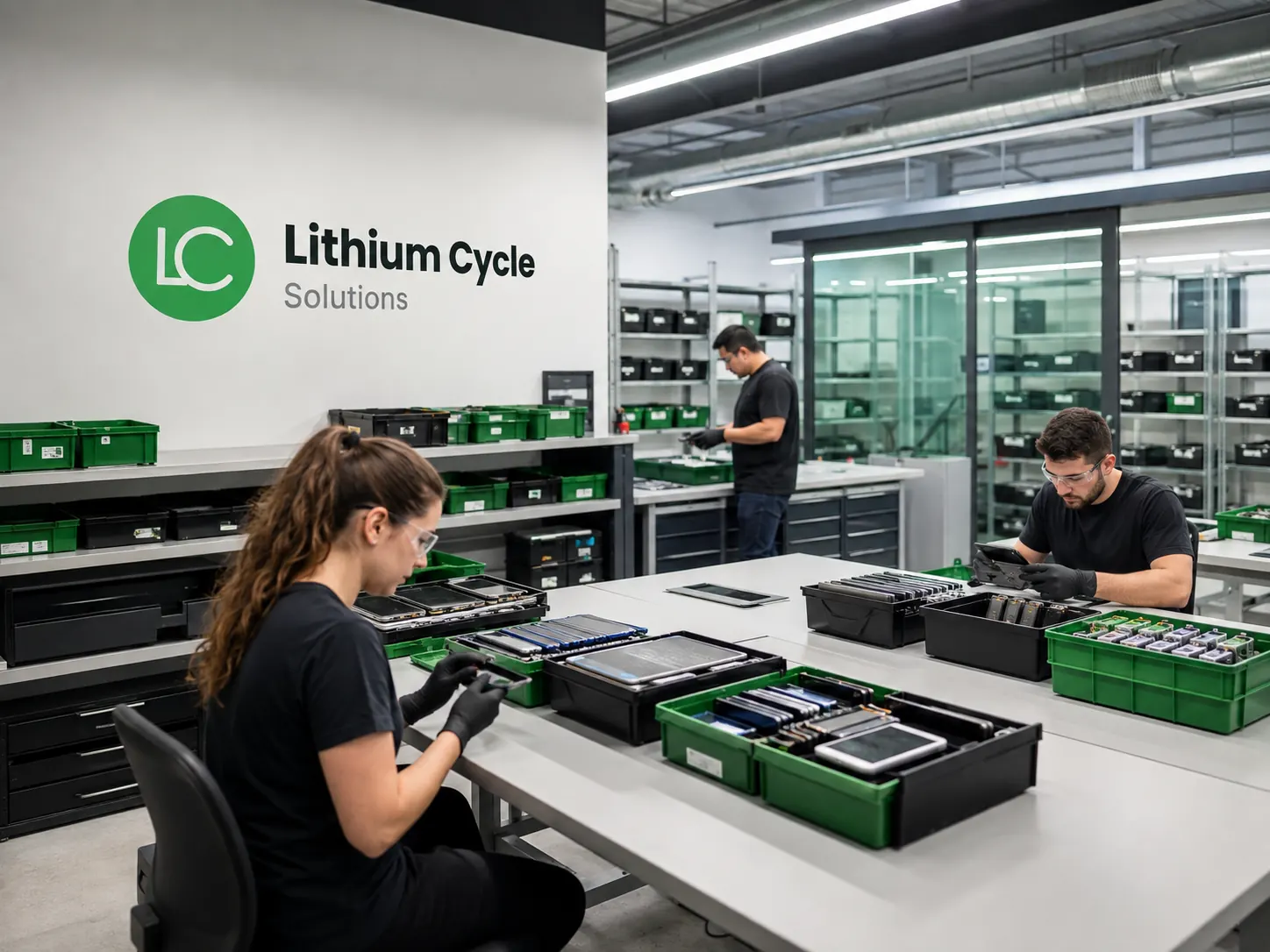 Sortierte elektronische Leiterplatten in einer Aufbereitungsumgebung